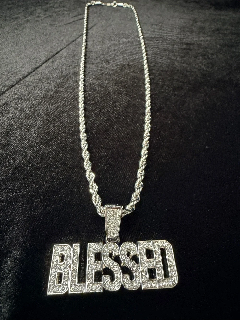 Silver Plated Rope Necklace 